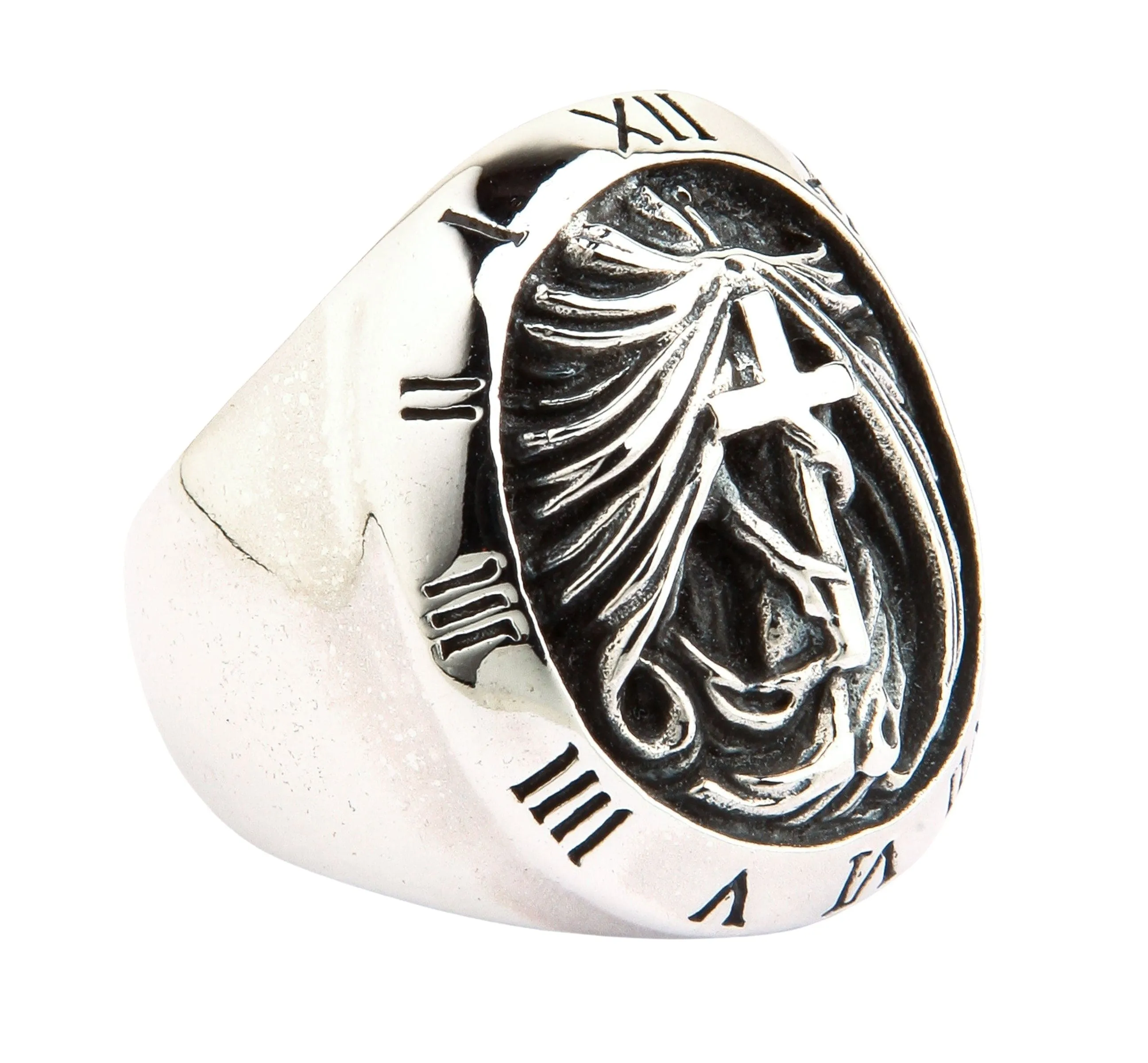 Crucifix Gothic Cross 925 Sterling Silver Rings