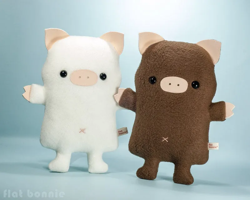 Cute pig stuffed animal - Kawaii piggy plush - Handmade soft toy
