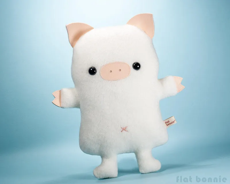 Cute pig stuffed animal - Kawaii piggy plush - Handmade soft toy