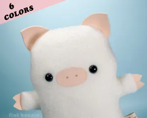 Cute pig stuffed animal - Kawaii piggy plush - Handmade soft toy