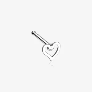 Dainty Heart Icon Nose Stud Ring