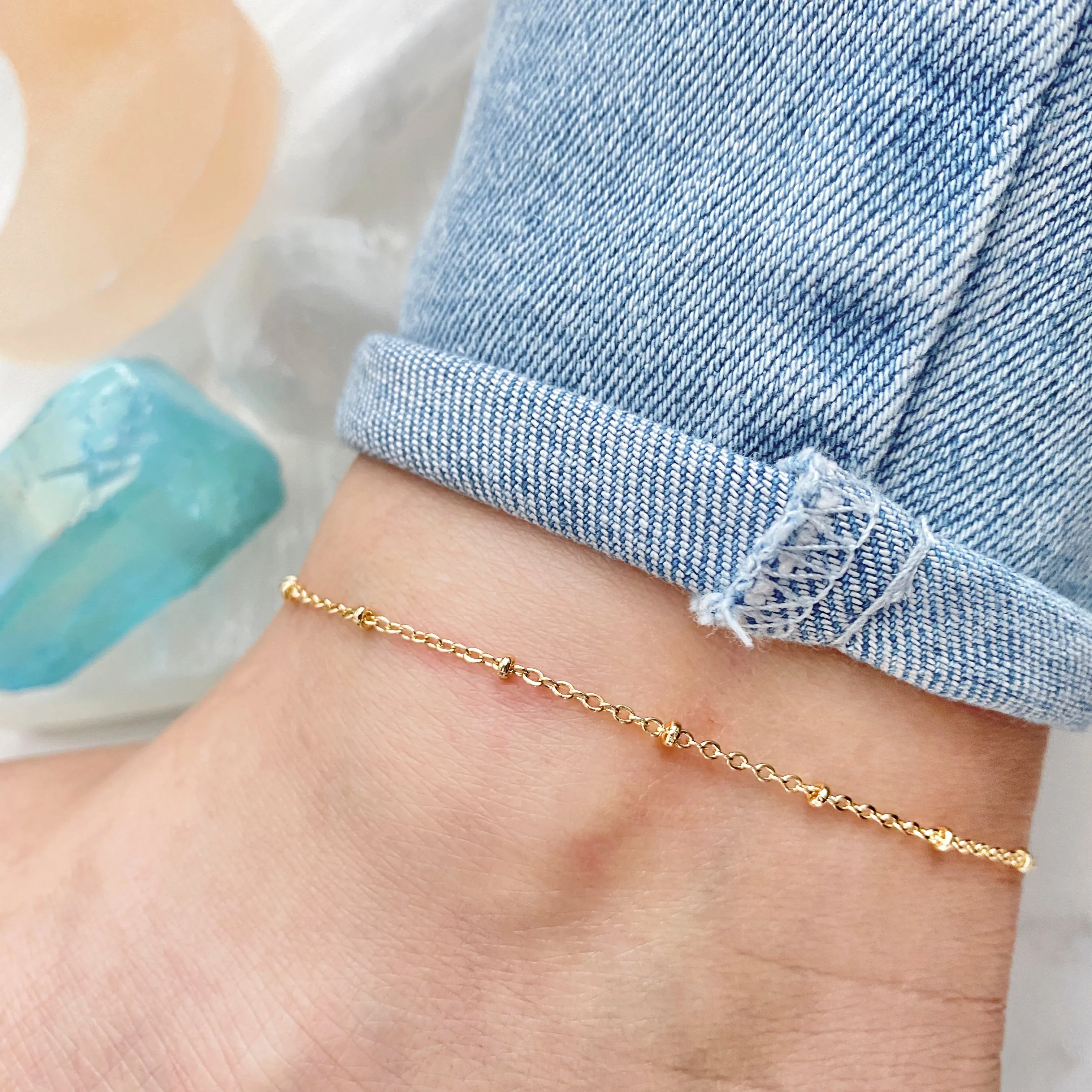 Dainty Satellite Chain Anklet