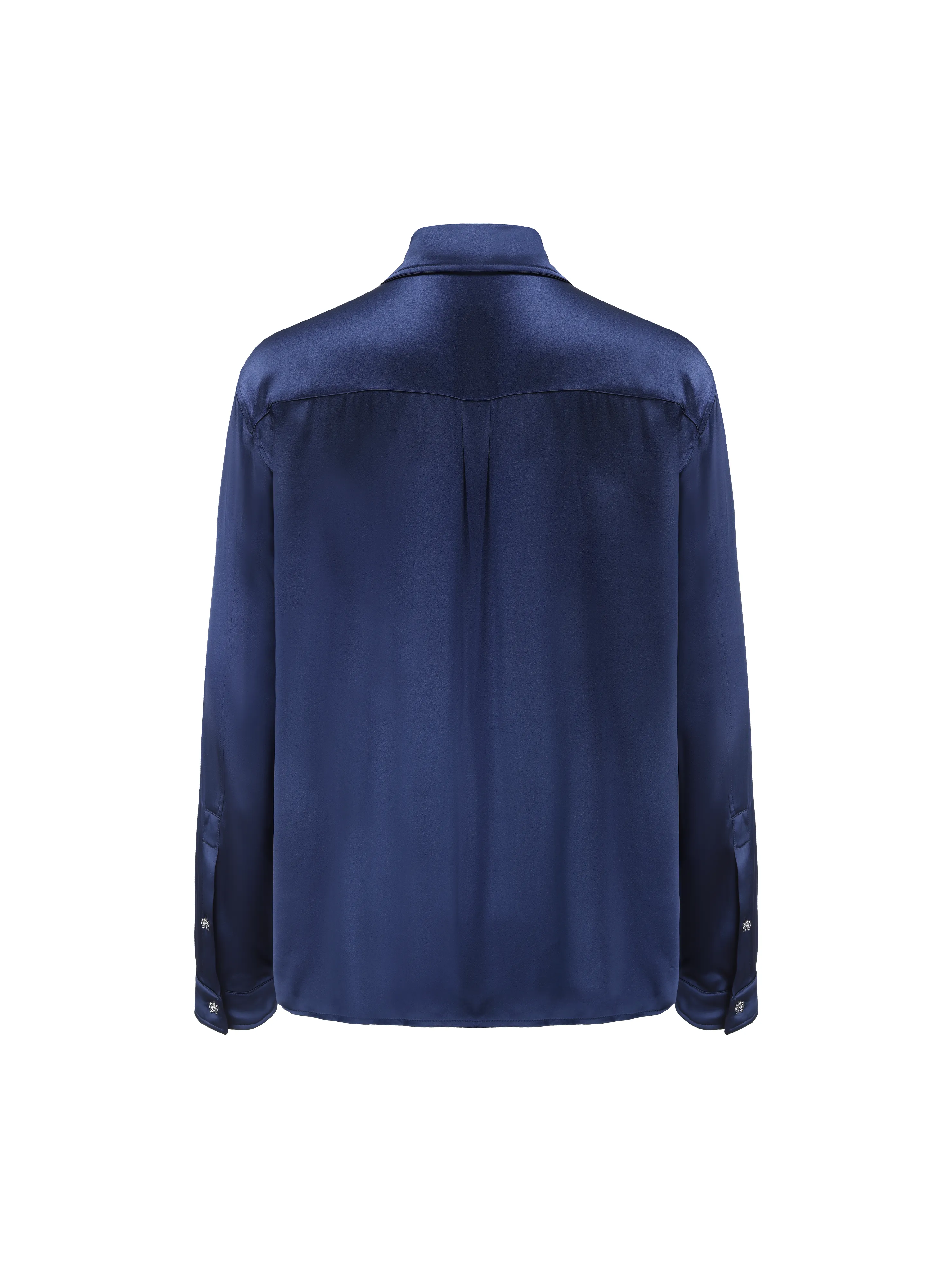 Dark Blue Silk Shirt