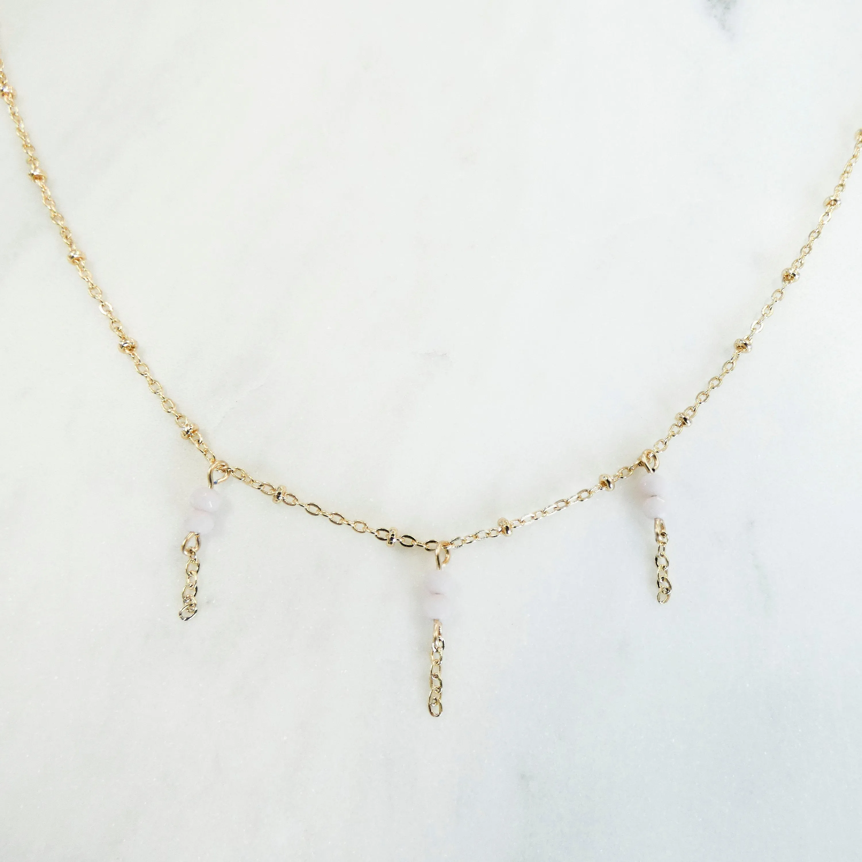 Darla Mini Bead Tassel Necklace