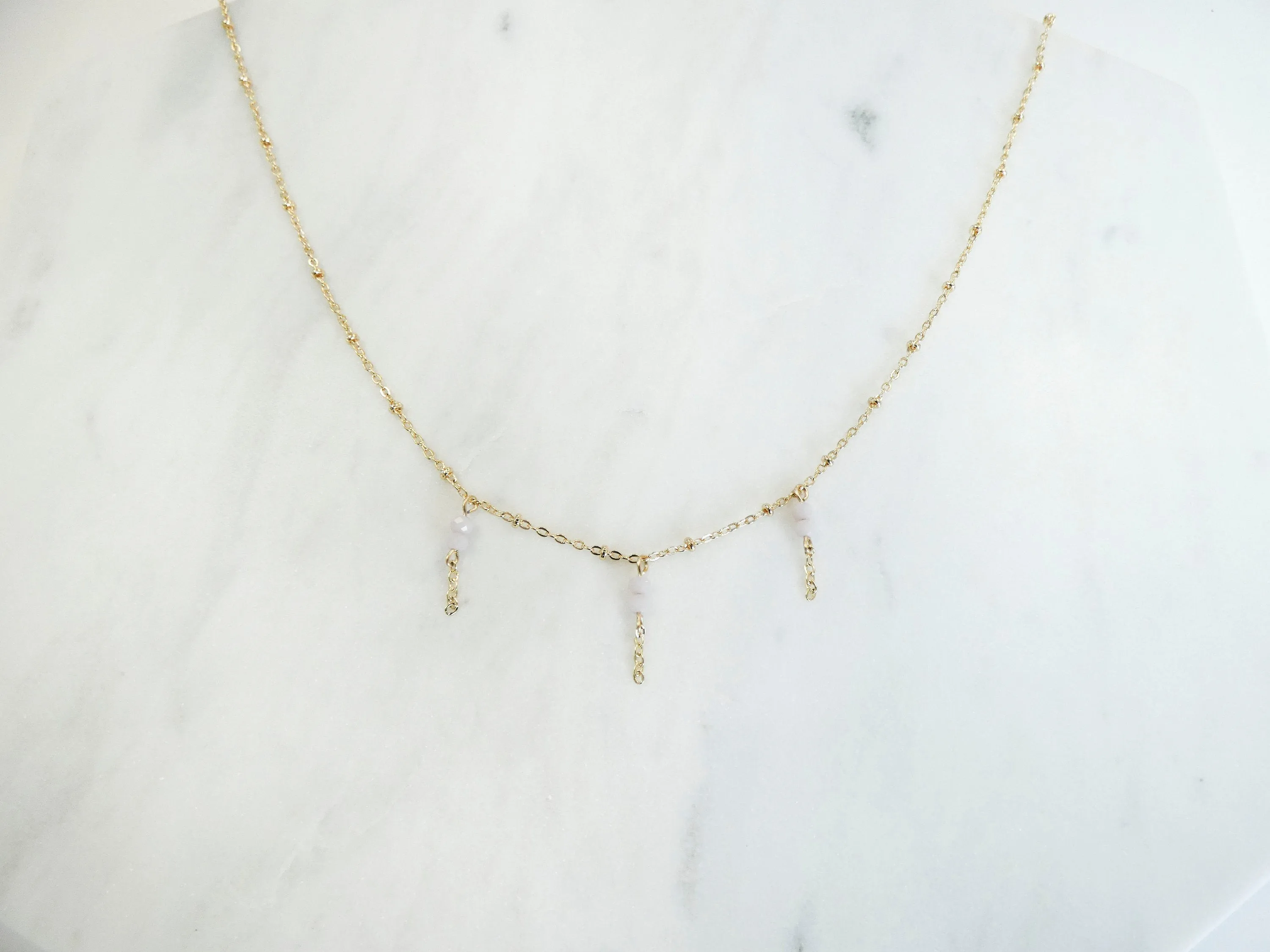 Darla Mini Bead Tassel Necklace