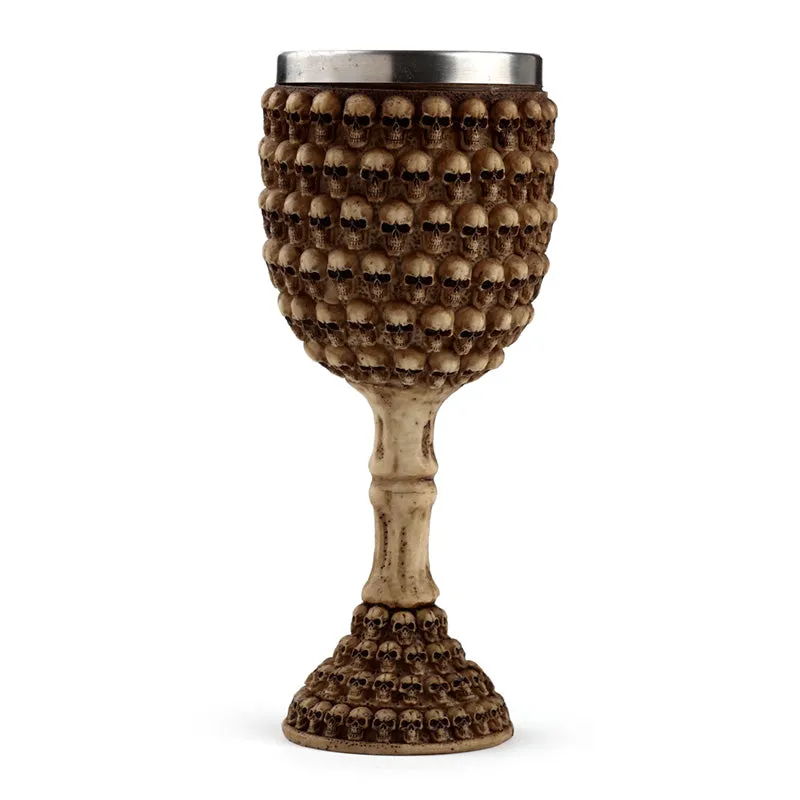 Decorative Gothic Multi Skulls Goblet