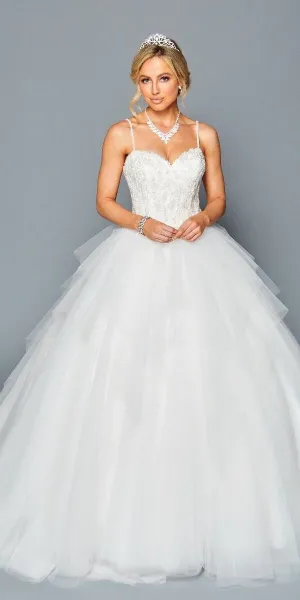 DeKlaire Bridal 446 Sweetheart Neckline A-Line Ball Wedding Dress