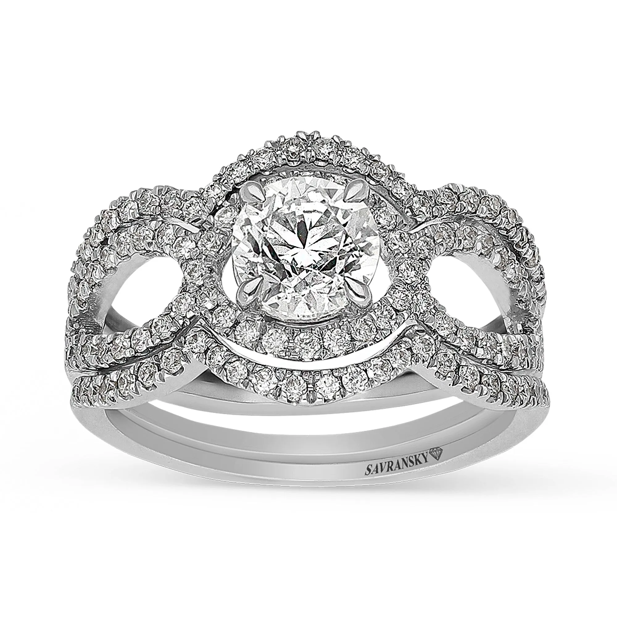 Diamond Engagement Ring Set - 1.5 Carat