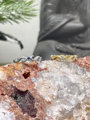 Diamond Swirling Star Gold Band