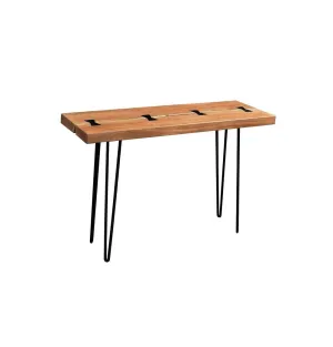 Driftwood Solid Acacia Console Table with Hairpin Legs