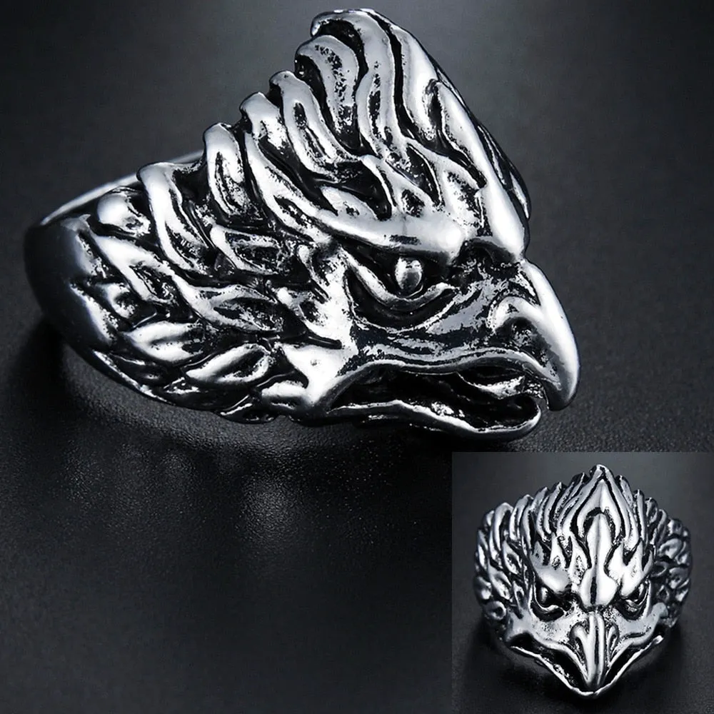 Eagle Head Street Punk Ring