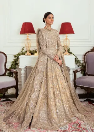 Embroidered Gold Lehenga Bridal Wedding Dress #BN1220
