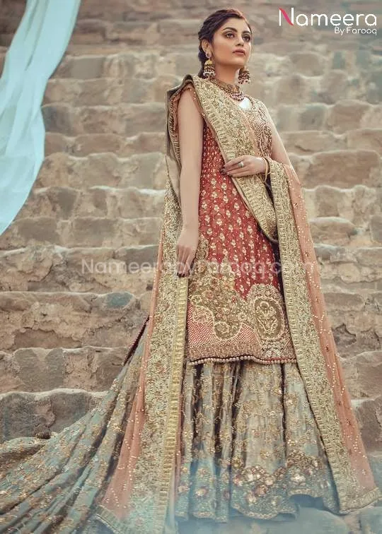 Embroidered Shirt & Pakistani Lehenga Buy Online #BS49
