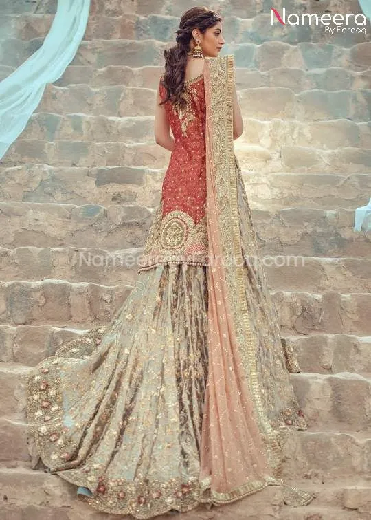 Embroidered Shirt & Pakistani Lehenga Buy Online #BS49