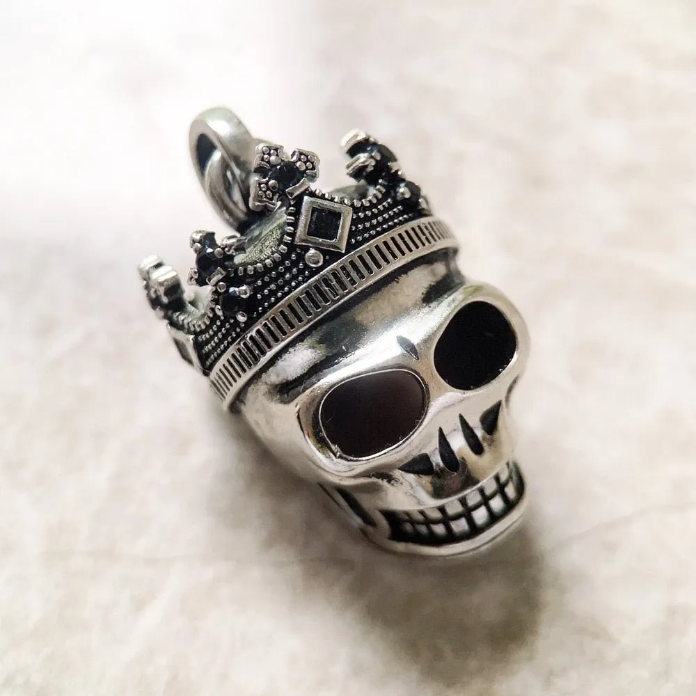 European Style Gothic Skull & Crown Pendant