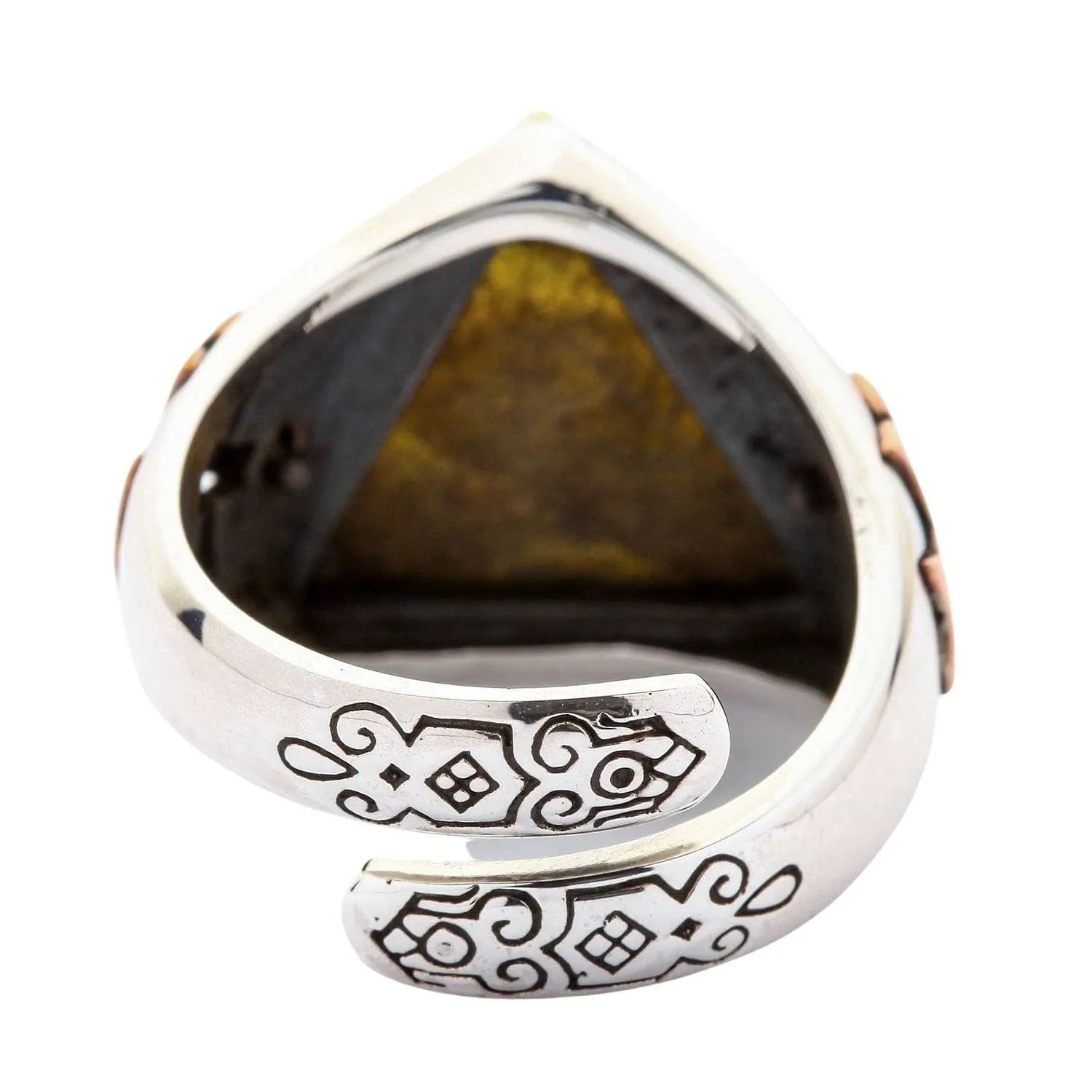 Eye of Providence Brass Sterling Silver Ring