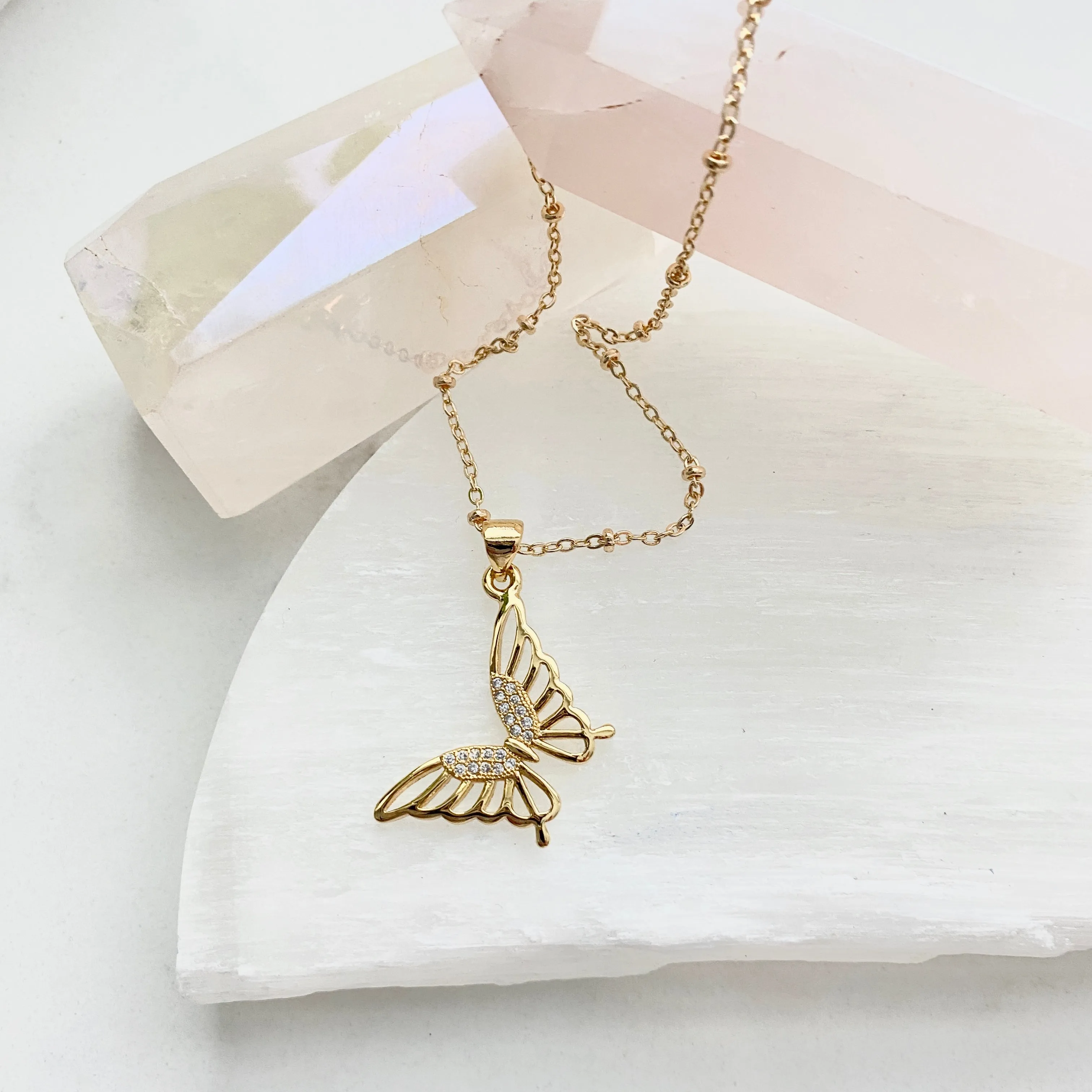 Felicity Cubic Zirconia Butterfly Necklace