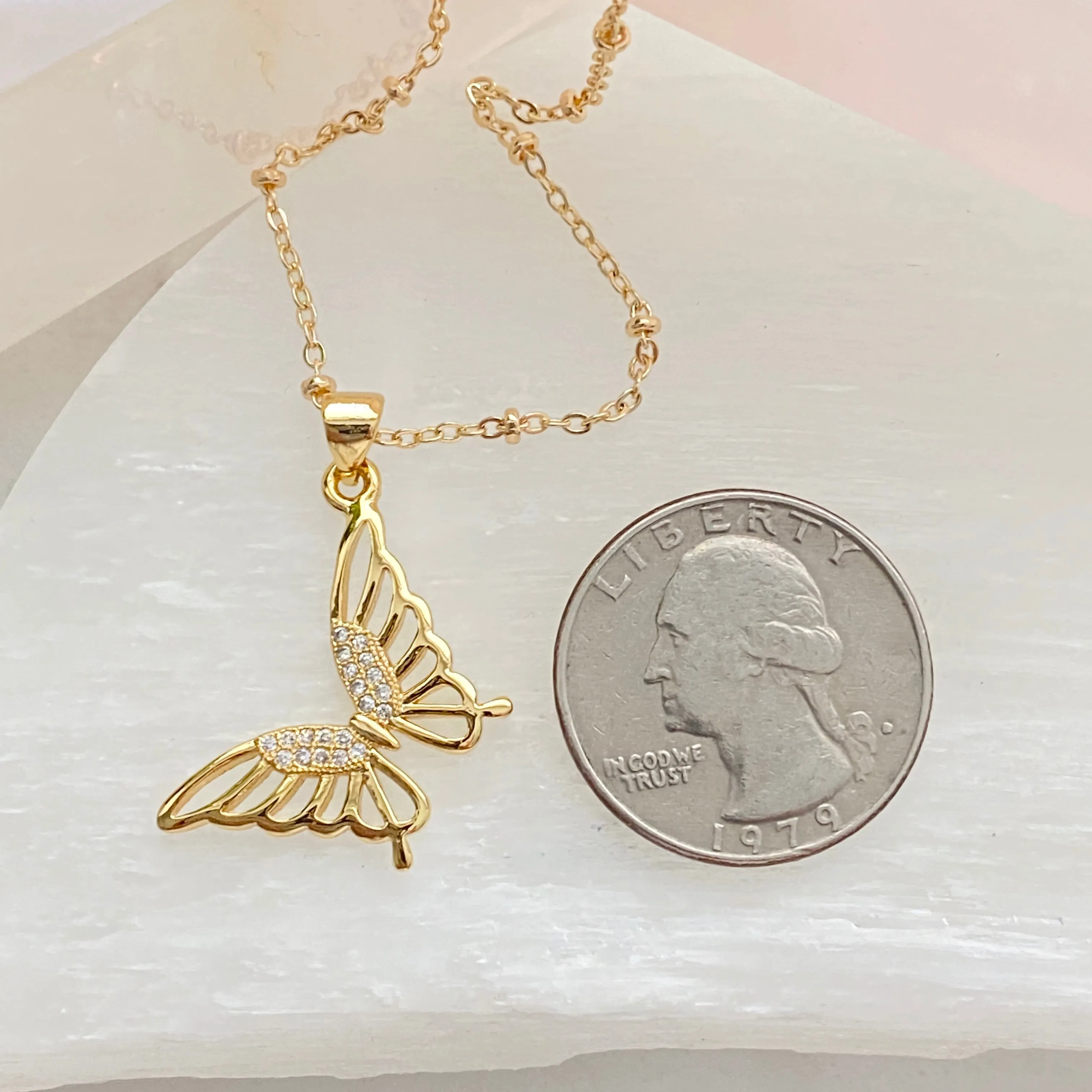Felicity Cubic Zirconia Butterfly Necklace