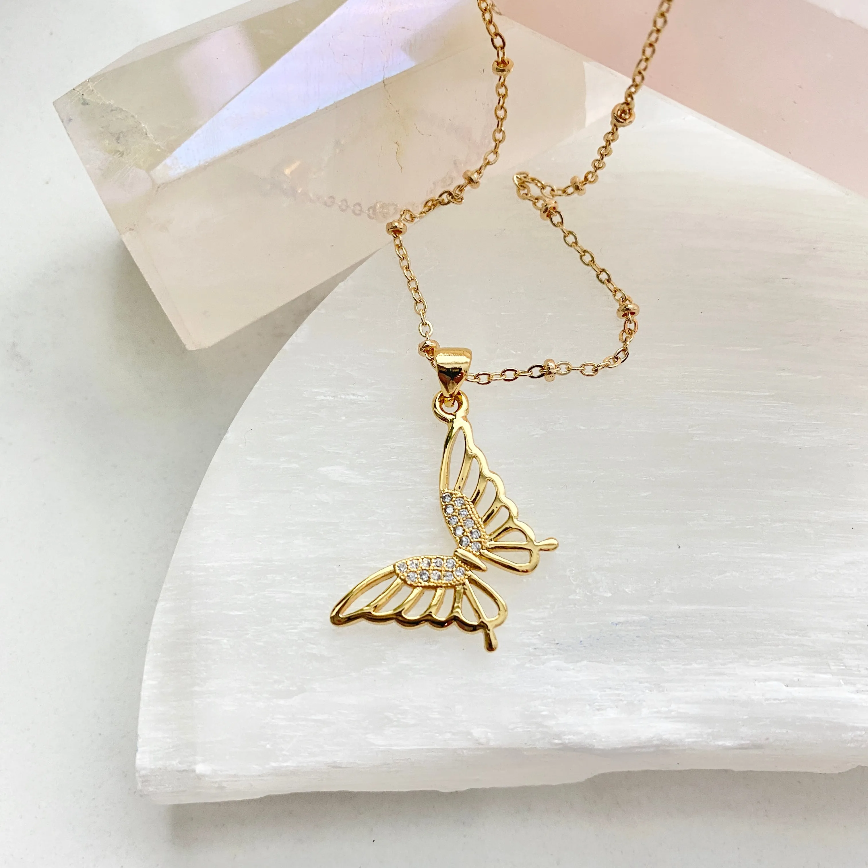 Felicity Cubic Zirconia Butterfly Necklace