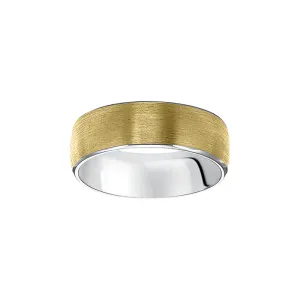 Fink's Men's 7mm Two-Tone Engraved Satin Band