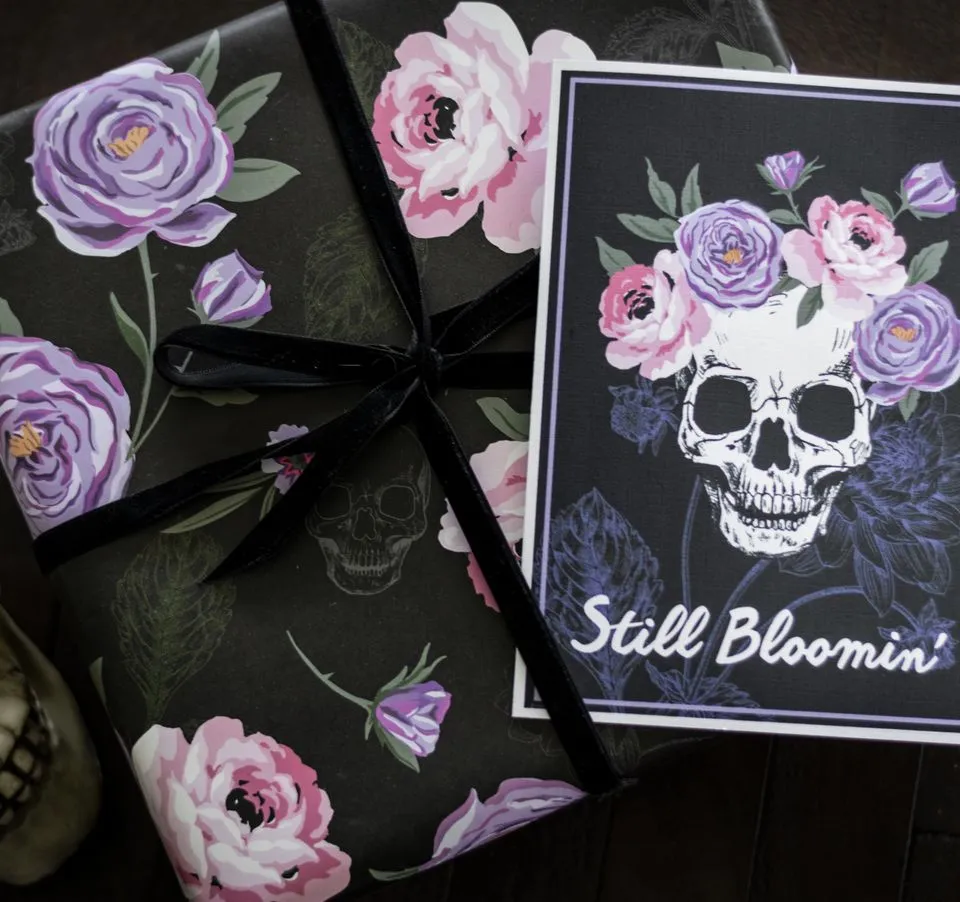 Floral Skull Birthday Card