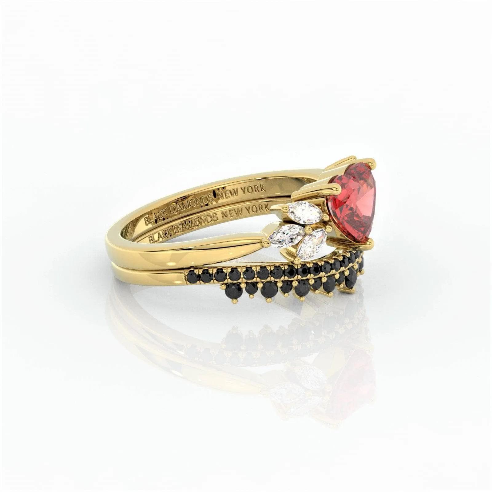Forever In My Heart- 1.25ct Heart Cut Diamond Gothic Promise Ring