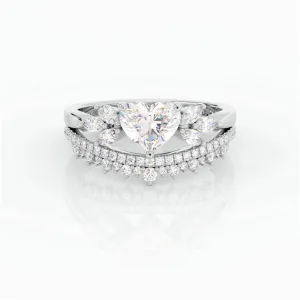 Forever In My Heart- 1.25ct Heart Cut Diamond Gothic Promise Ring