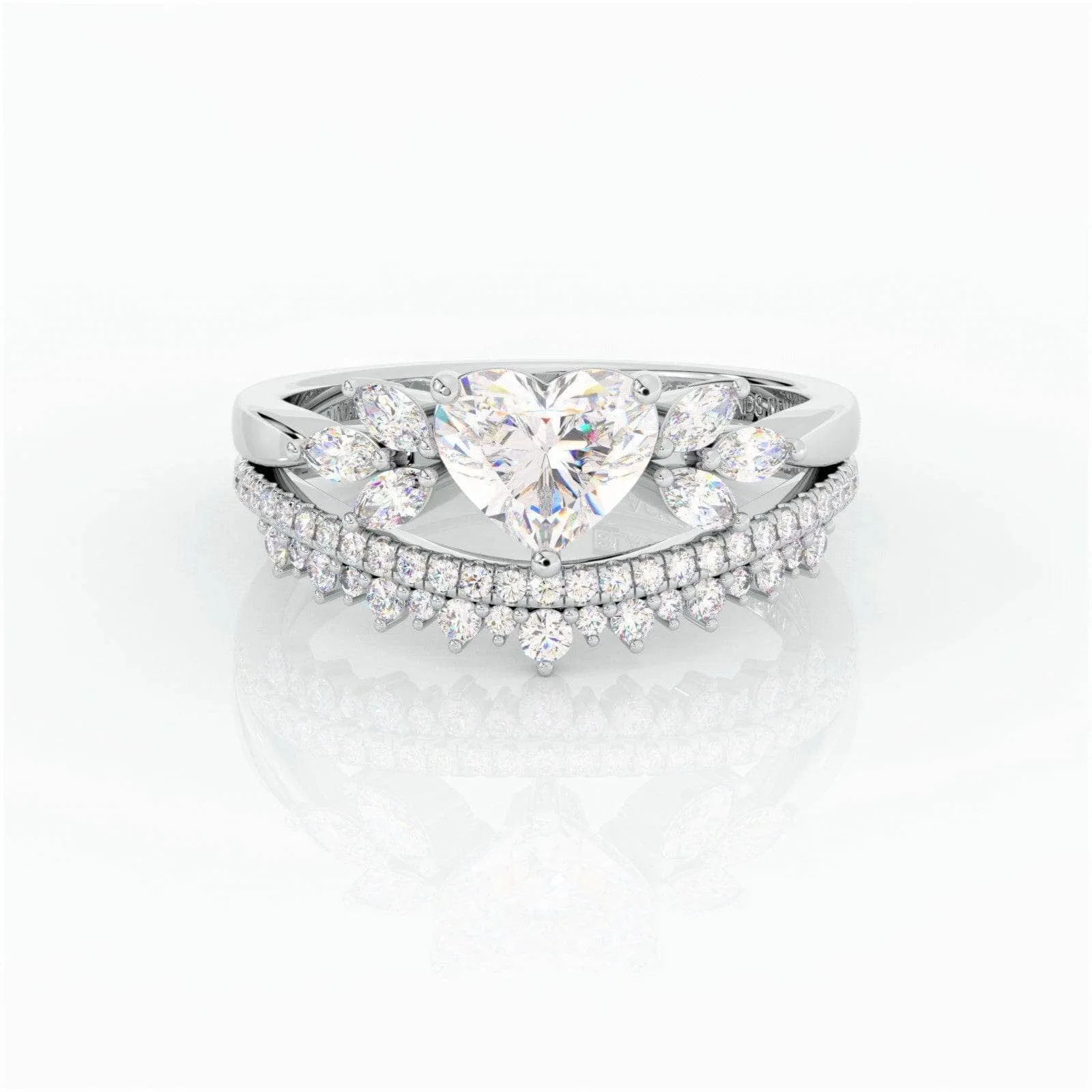 Forever In My Heart- 1.25ct Heart Cut Diamond Gothic Promise Ring