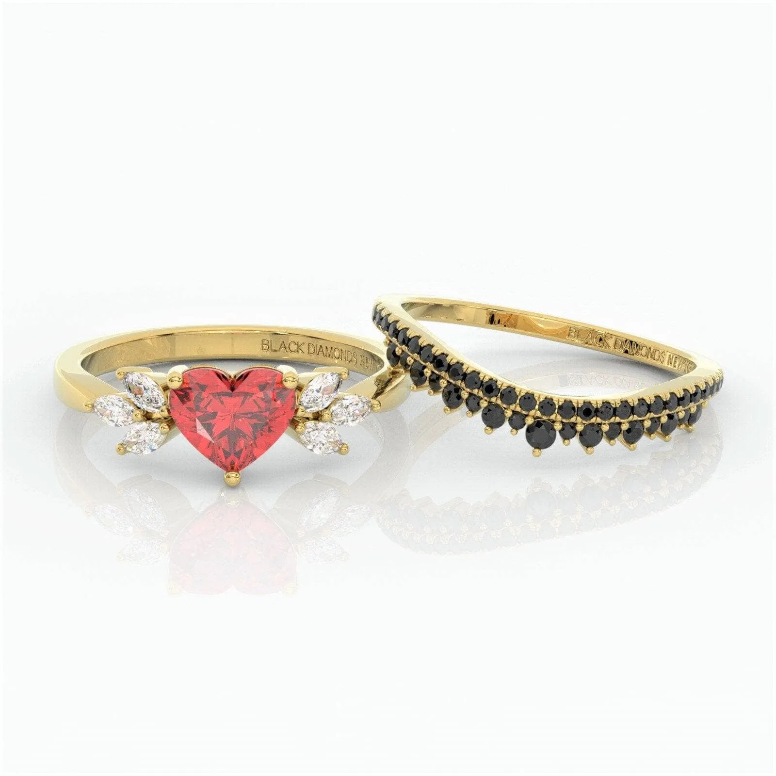 Forever In My Heart- 1.25ct Heart Cut Diamond Gothic Promise Ring