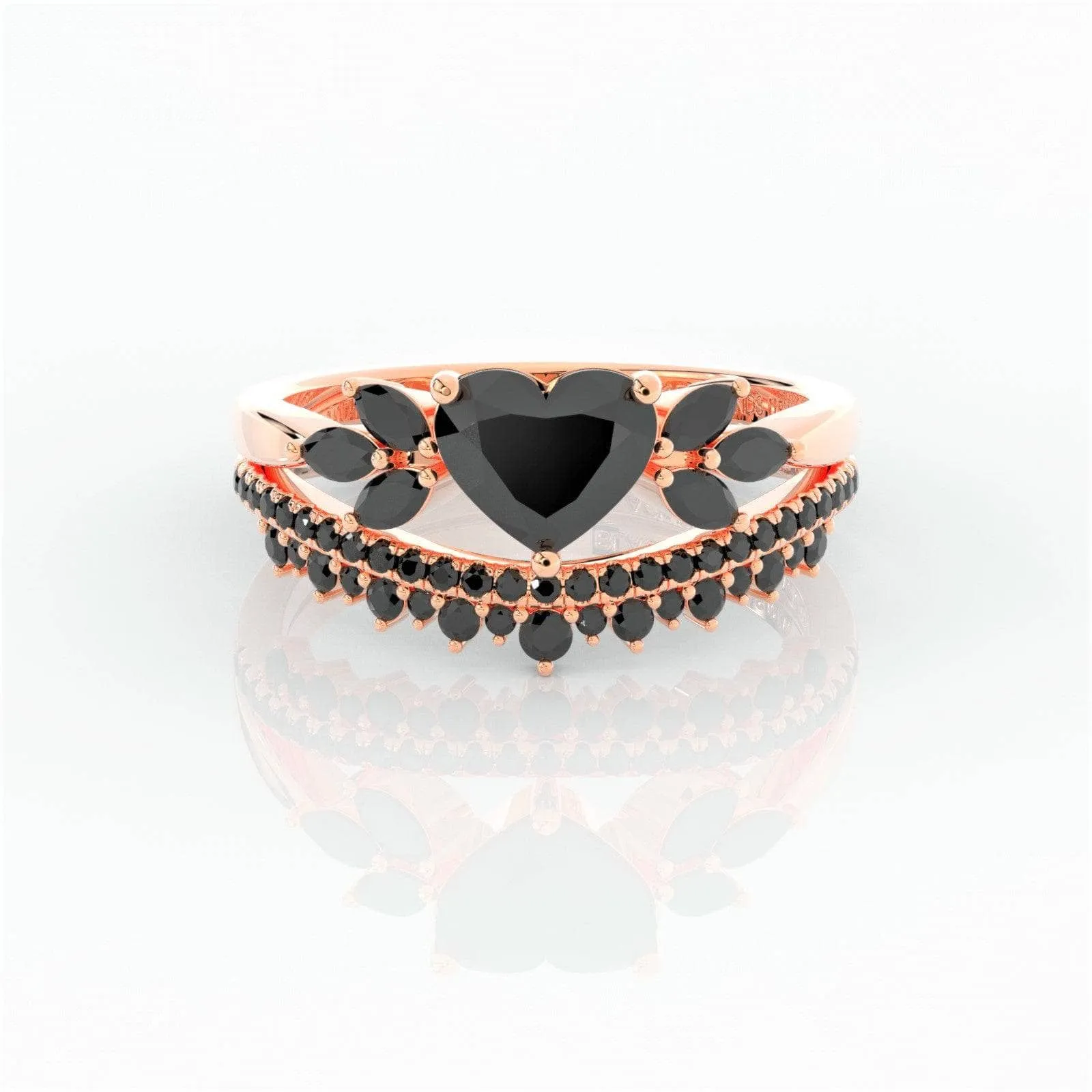 Forever In My Heart- 1.25ct Heart Cut Diamond Gothic Promise Ring
