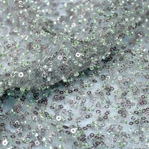 French Beaded Spangle Lace Dusty Pink