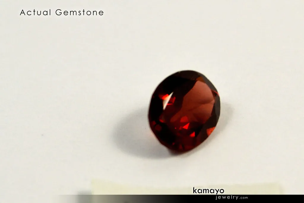 GARNET RING - 10x8mm Red Garnet Ring for Women