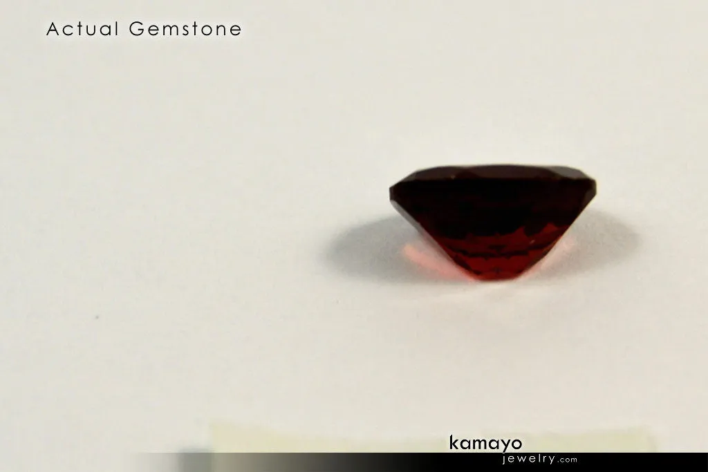GARNET RING - 10x8mm Red Garnet Ring for Women