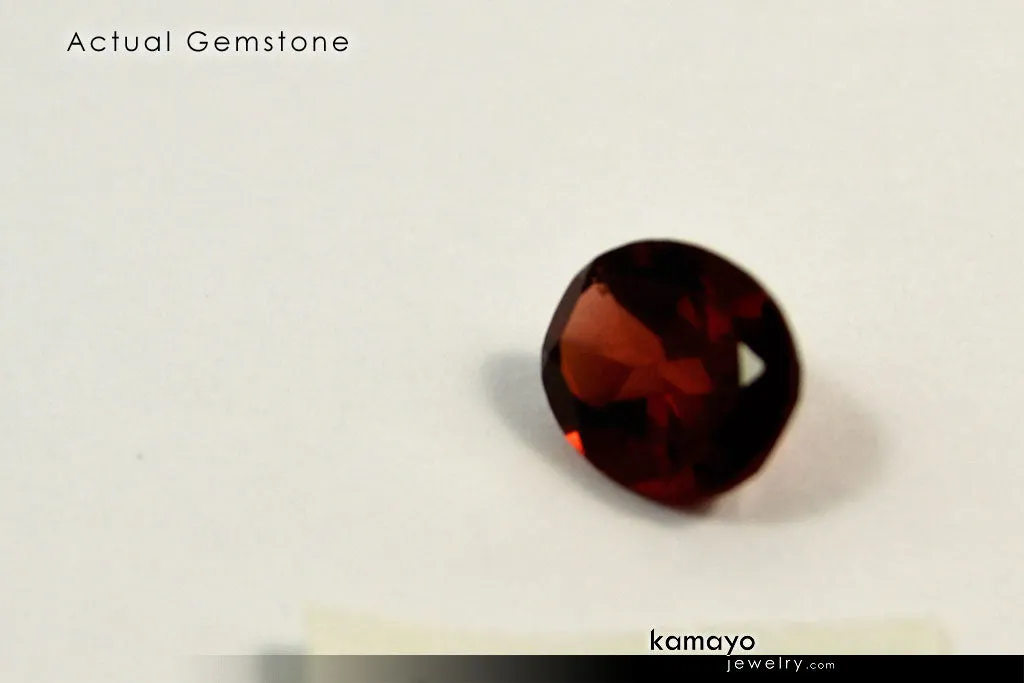 GARNET RING - 10x8mm Red Garnet Ring for Women