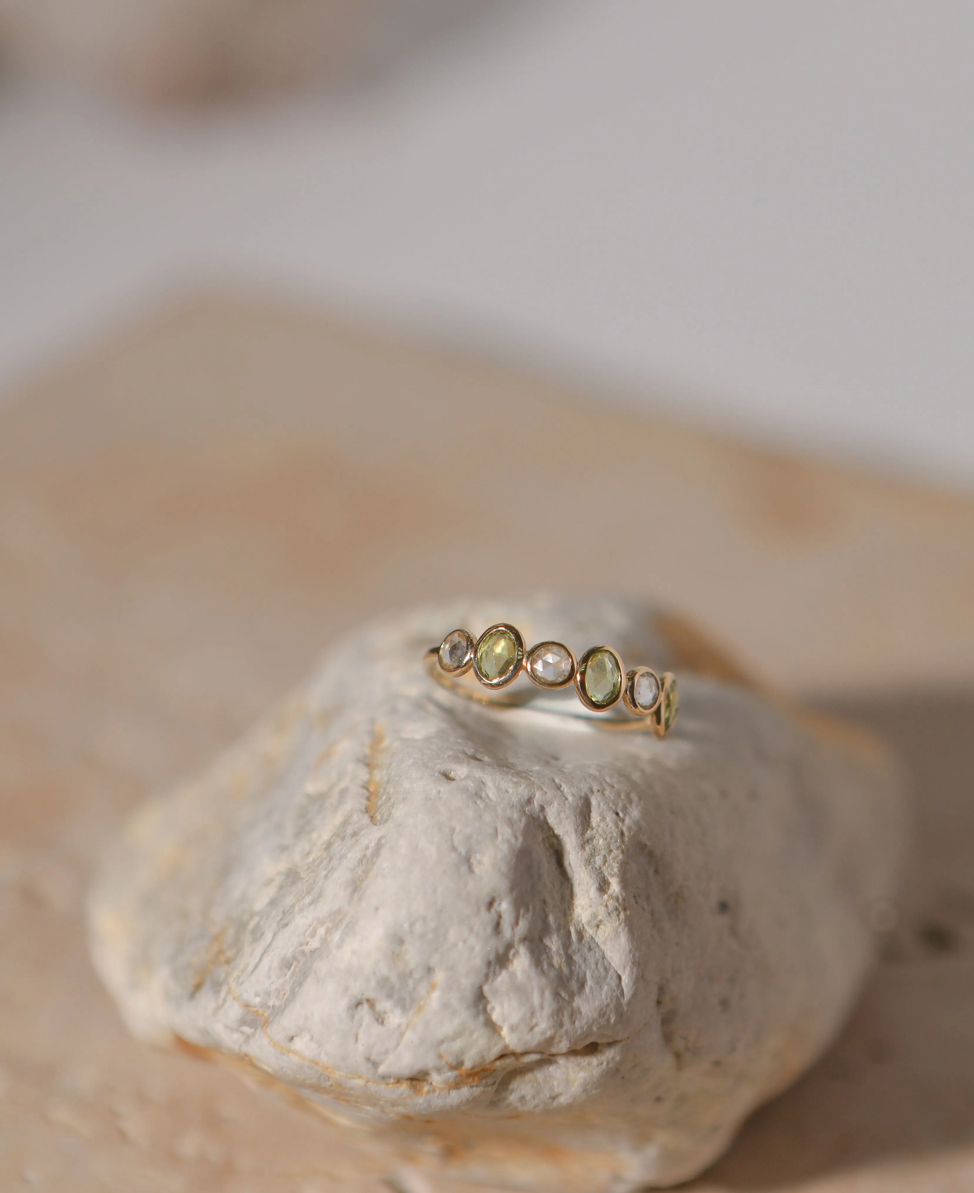 Genevieve Half Eternity Solid Gold Ring