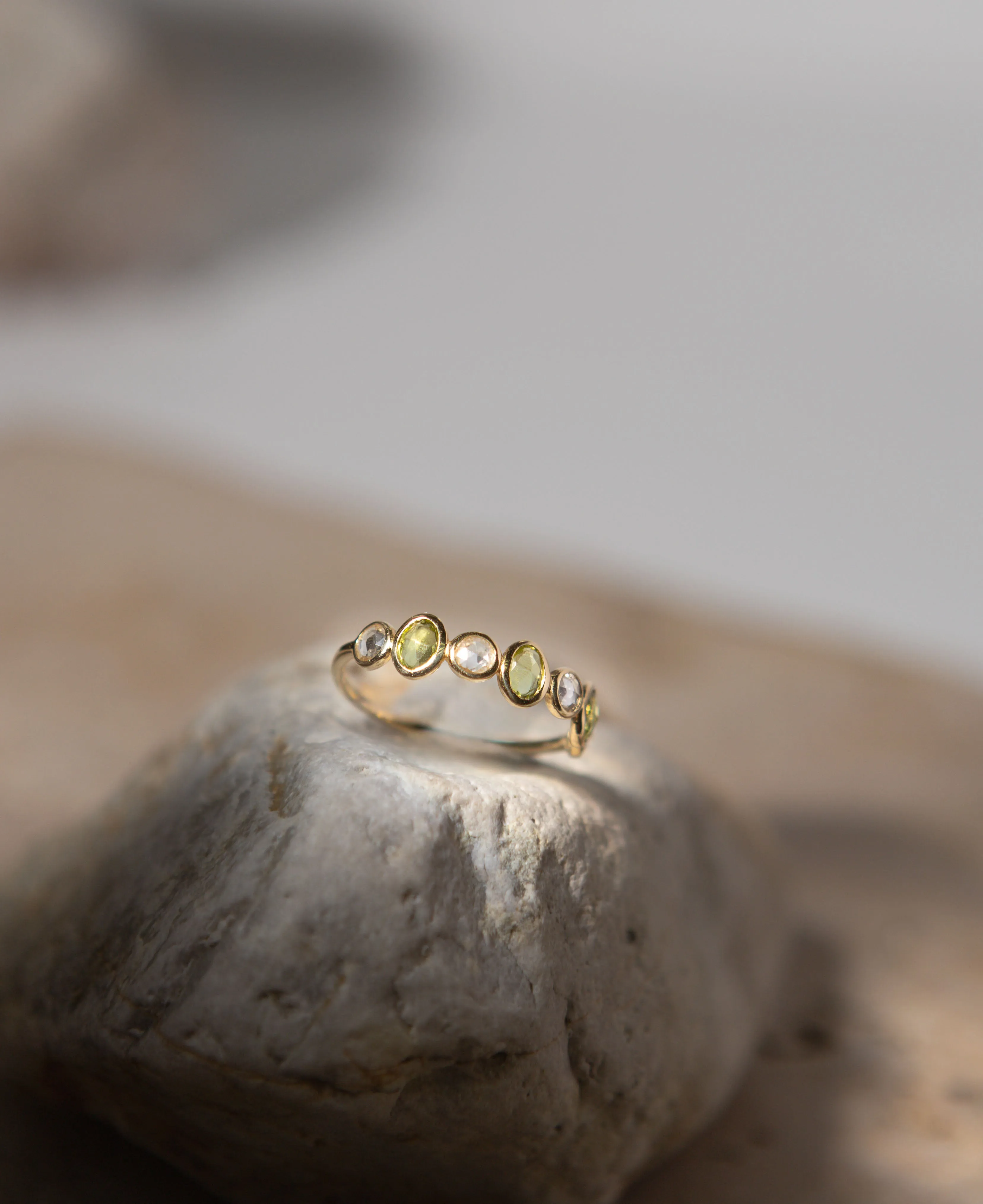 Genevieve Half Eternity Solid Gold Ring