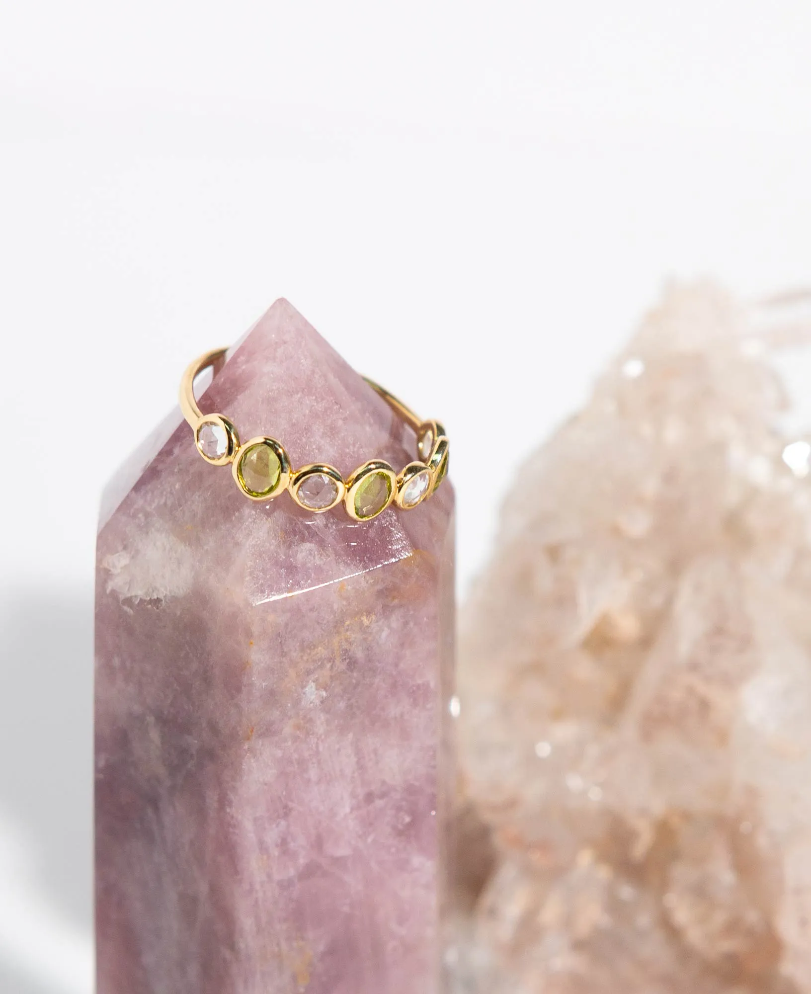 Genevieve Half Eternity Solid Gold Ring