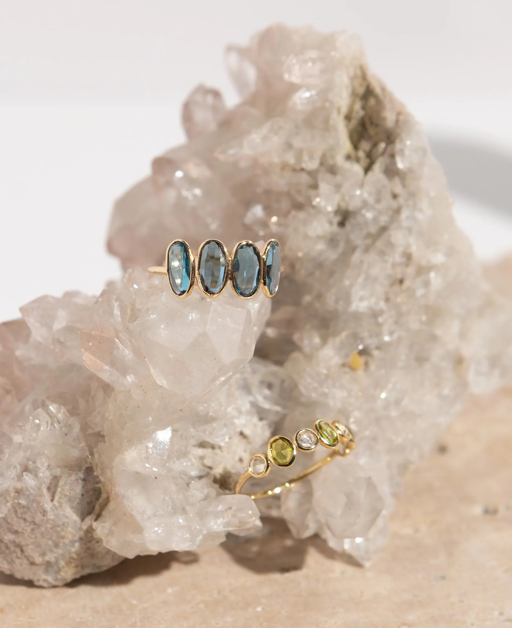 Genevieve Half Eternity Solid Gold Ring