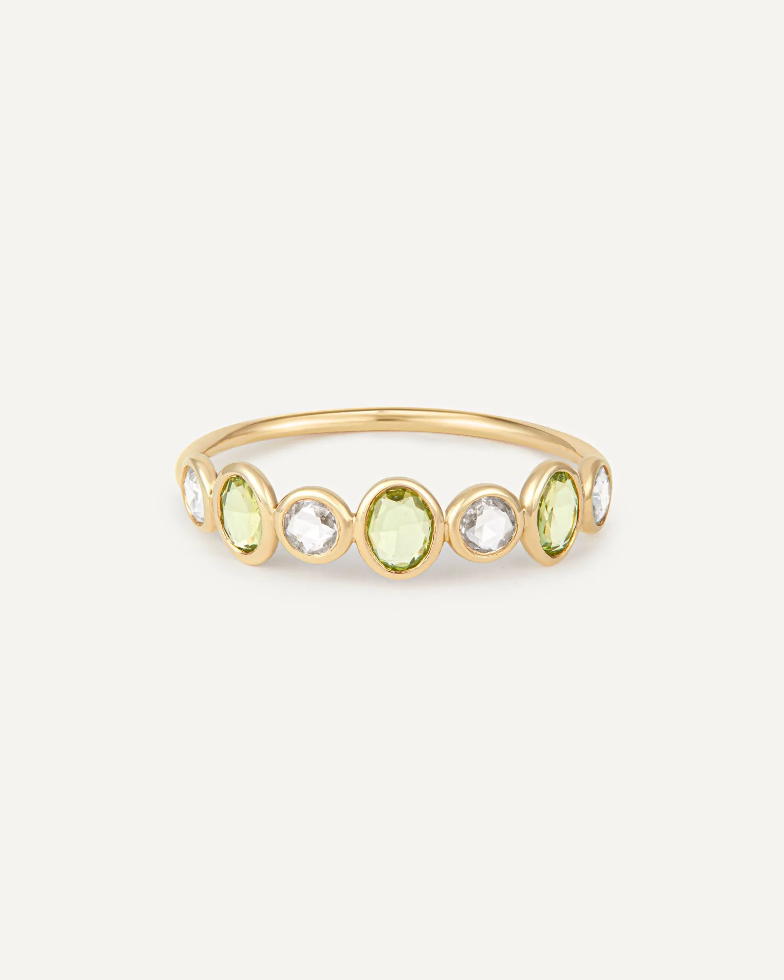 Genevieve Half Eternity Solid Gold Ring