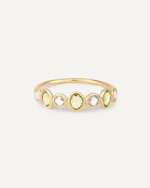 Genevieve Half Eternity Solid Gold Ring