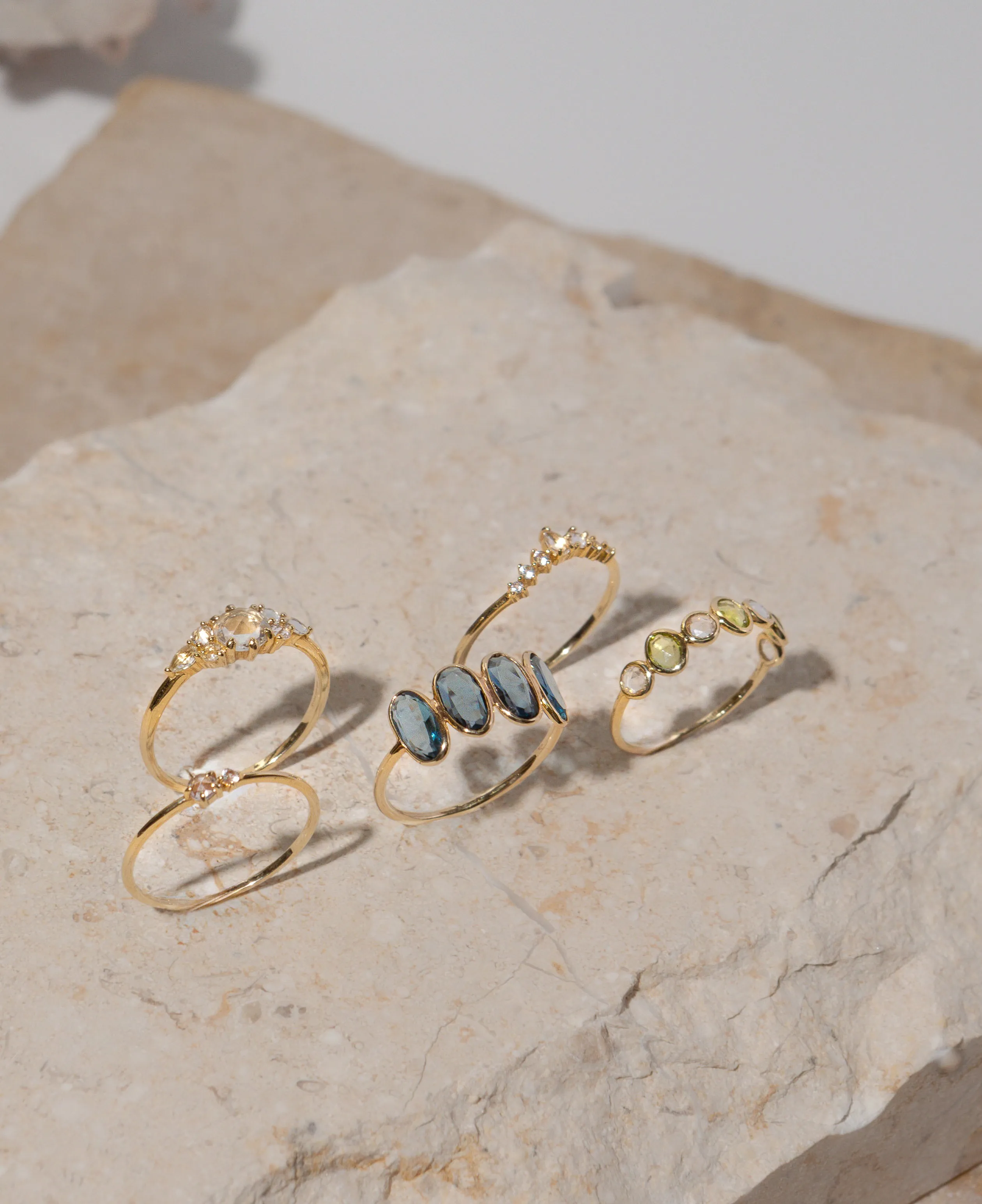Genevieve Half Eternity Solid Gold Ring