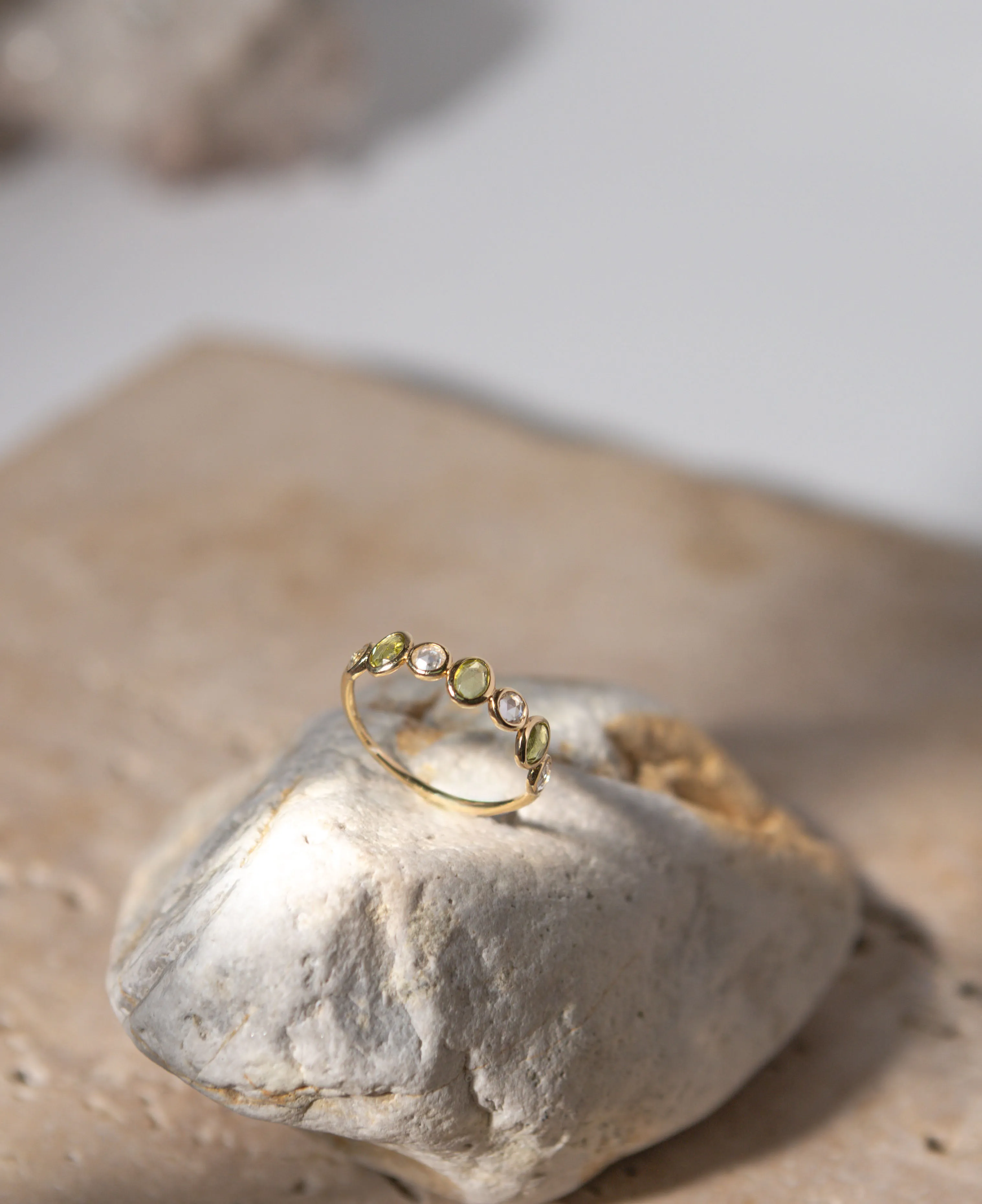 Genevieve Half Eternity Solid Gold Ring