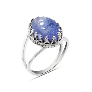 Genuine Tanzanite Silver Ring