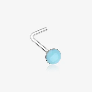 Glow in the Dark Circle L-Shaped Nose Ring