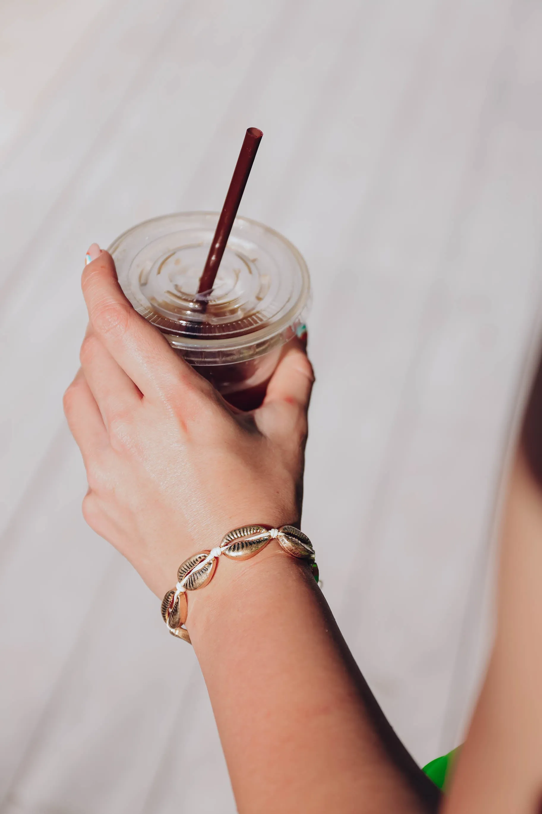 Gold Puka Shell Bracelet by Kristalize Jewelry