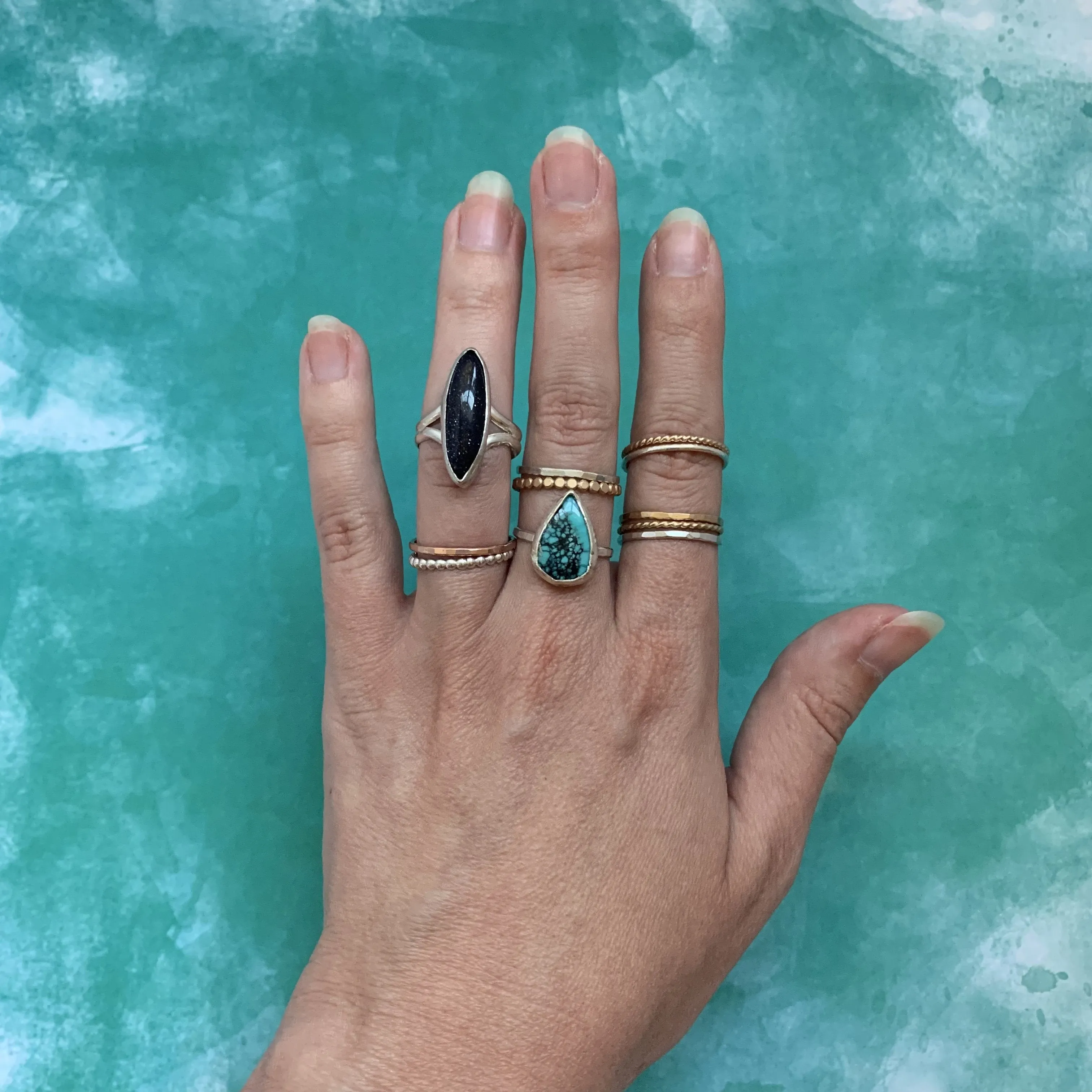 Gold Twist Stacking Rings