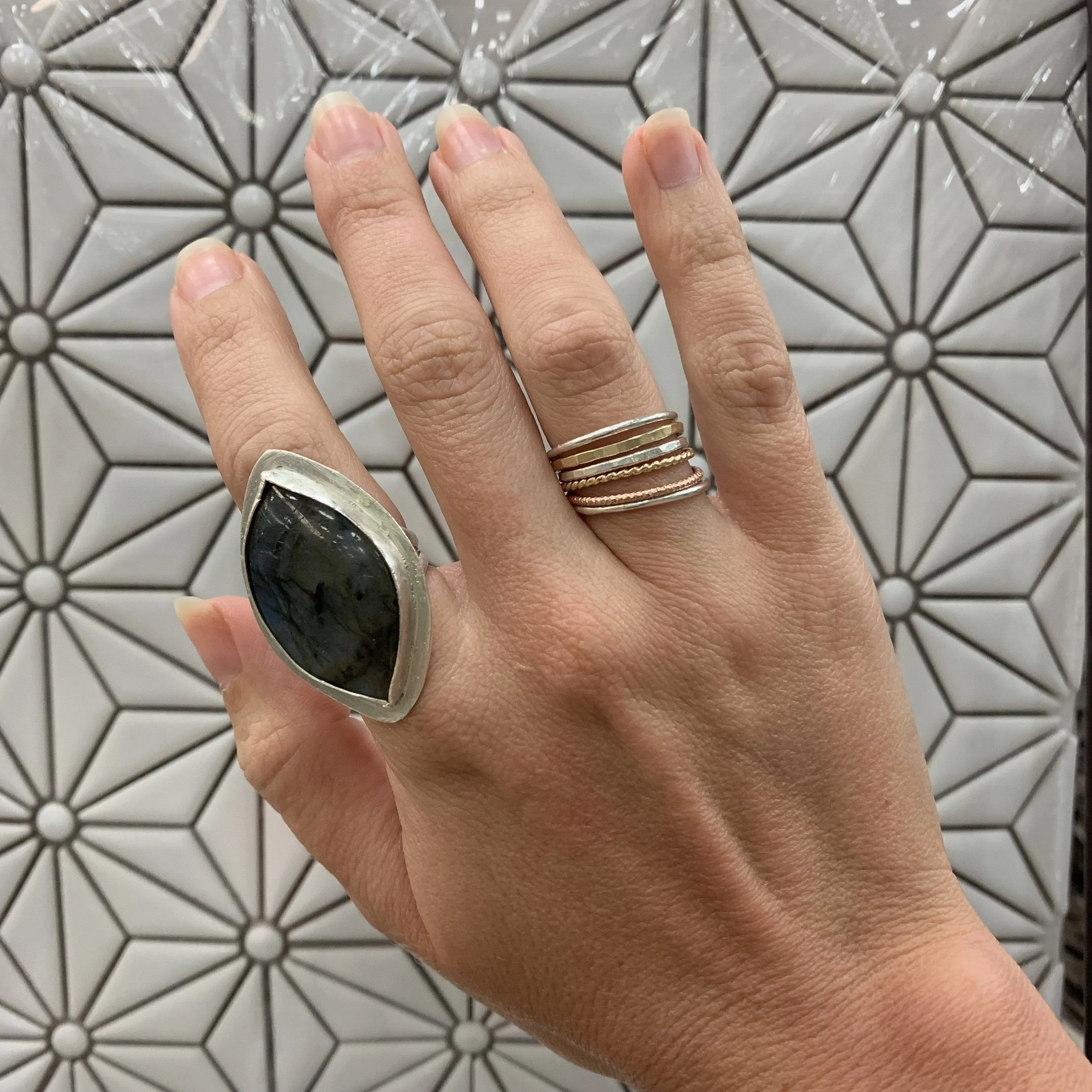 Gold Twist Stacking Rings