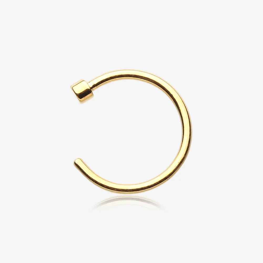 Golden Basic Nose Hoop Ring