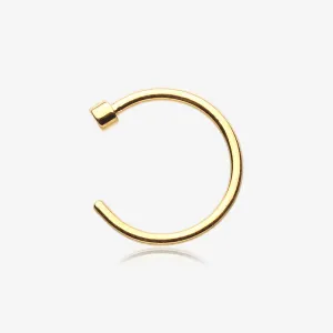 Golden Basic Nose Hoop Ring