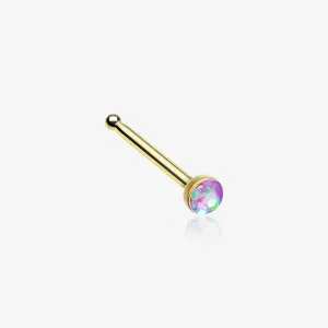 Golden Opal Sparkle Nose Stud Ring